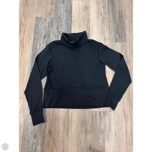 Athletic Top Long Sleeve Collar By Lululemon In Black, Size: 4
