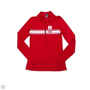 Athletic Top Long Sleeve Collar By Pink In Red, Size: S