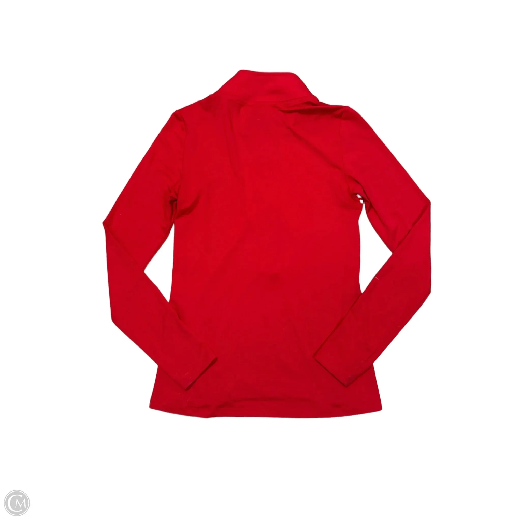 Athletic Top Long Sleeve Collar By Pink In Red, Size: S