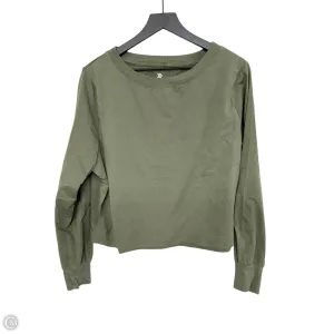 Athletic Top Long Sleeve Crewneck By All In Motion In Green, Size: M