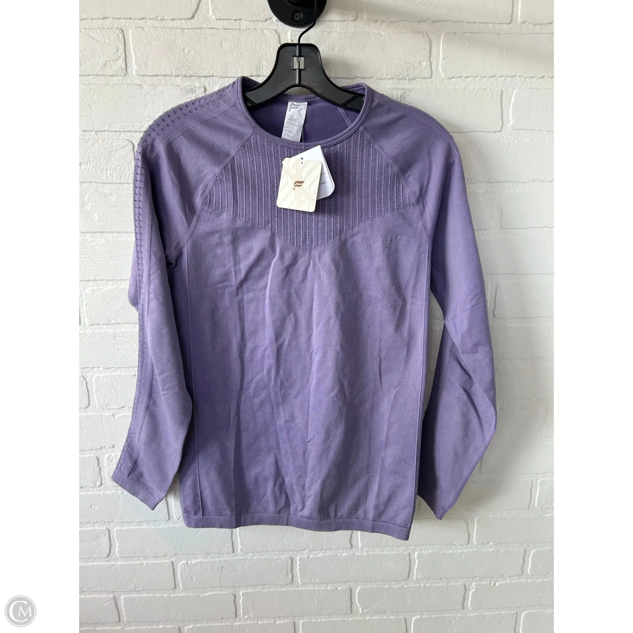 Athletic Top Long Sleeve Crewneck By Fabletics In Purple, Size: M