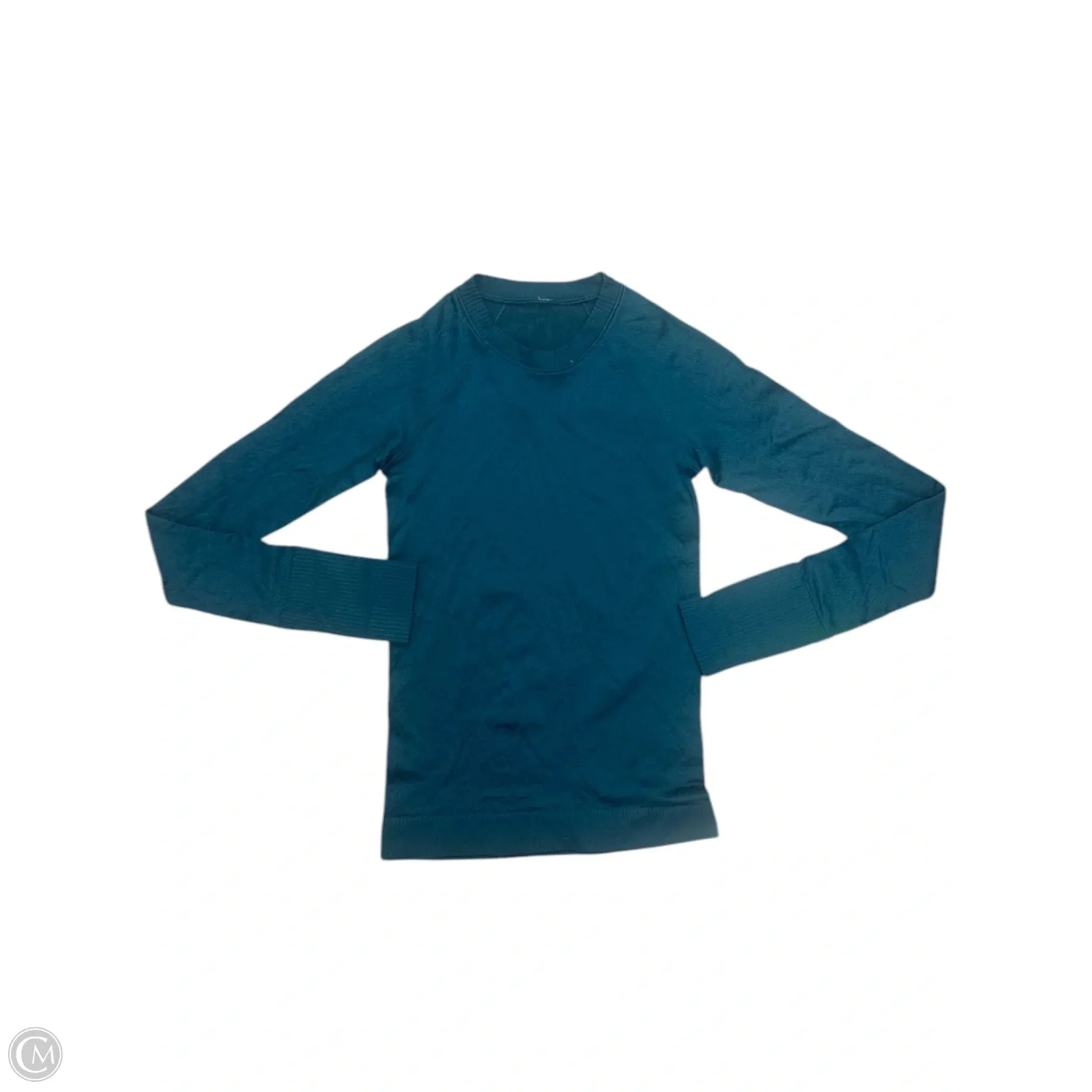Athletic Top Long Sleeve Crewneck By Lululemon In Blue, Size: 2