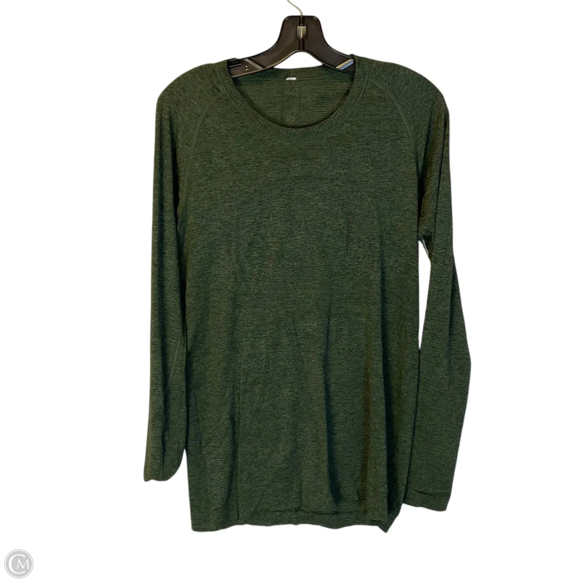 Athletic Top Long Sleeve Crewneck By Lululemon In Green, Size: L