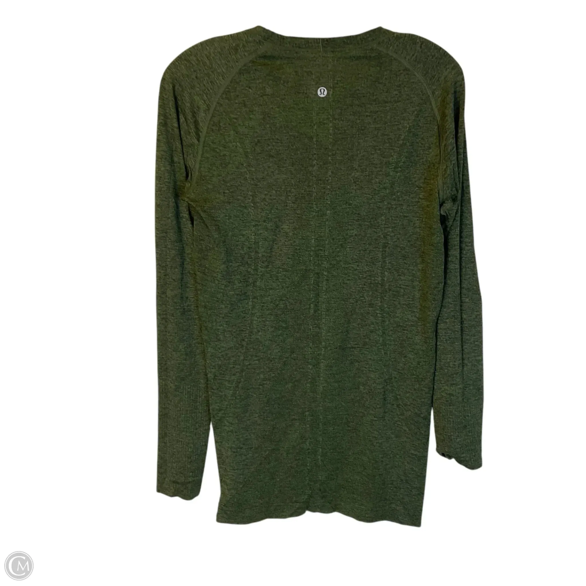 Athletic Top Long Sleeve Crewneck By Lululemon In Green, Size: L