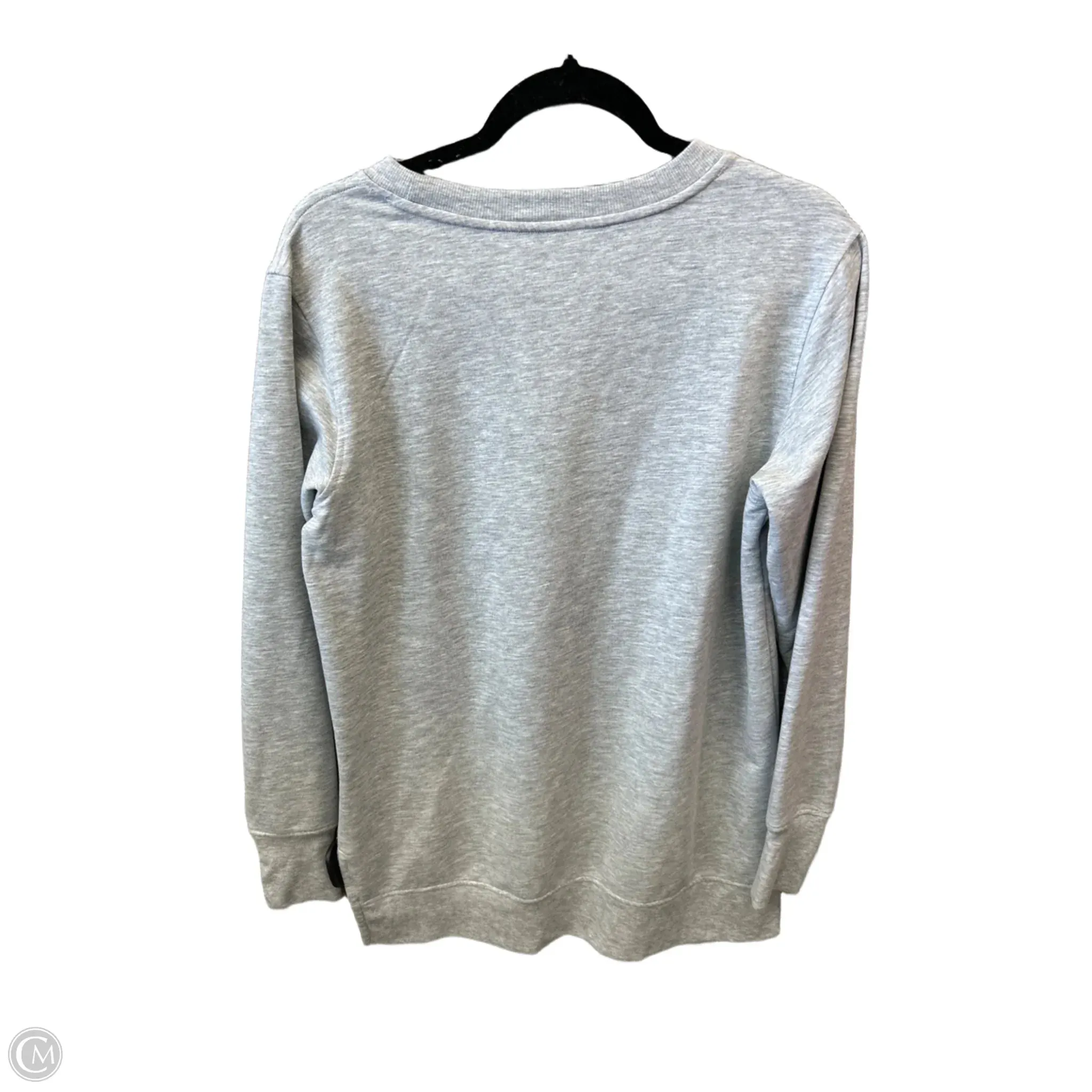 Athletic Top Long Sleeve Crewneck By Mta Pro In Grey, Size: S