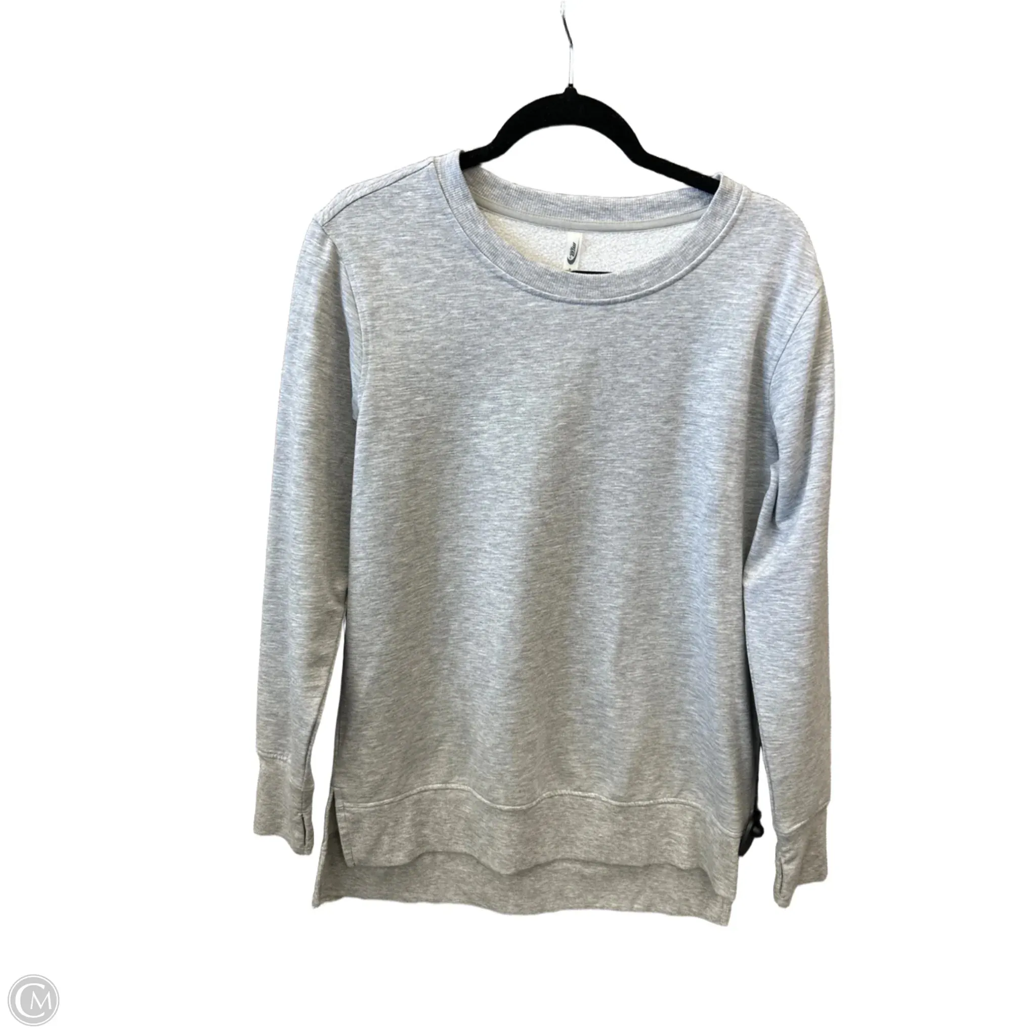 Athletic Top Long Sleeve Crewneck By Mta Pro In Grey, Size: S