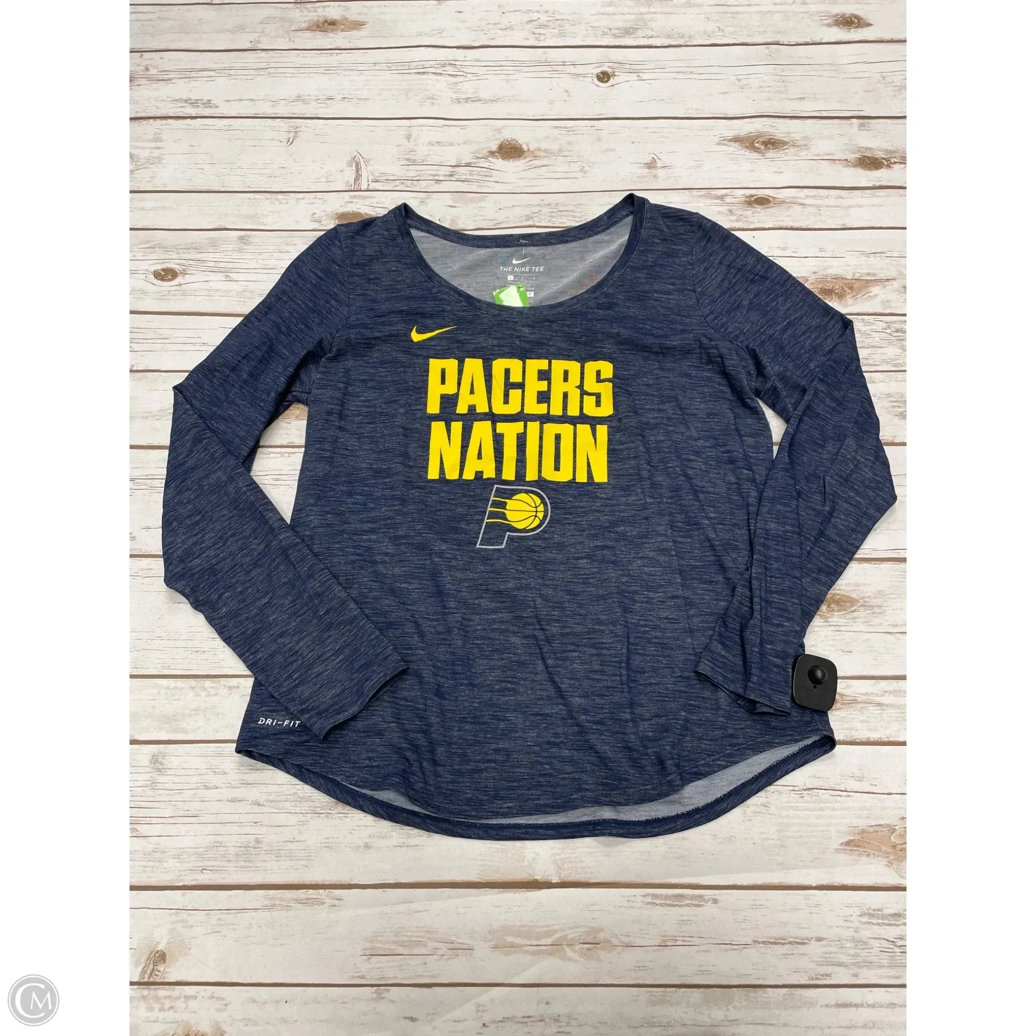 Athletic Top Long Sleeve Crewneck By Nike In Blue, Size: L