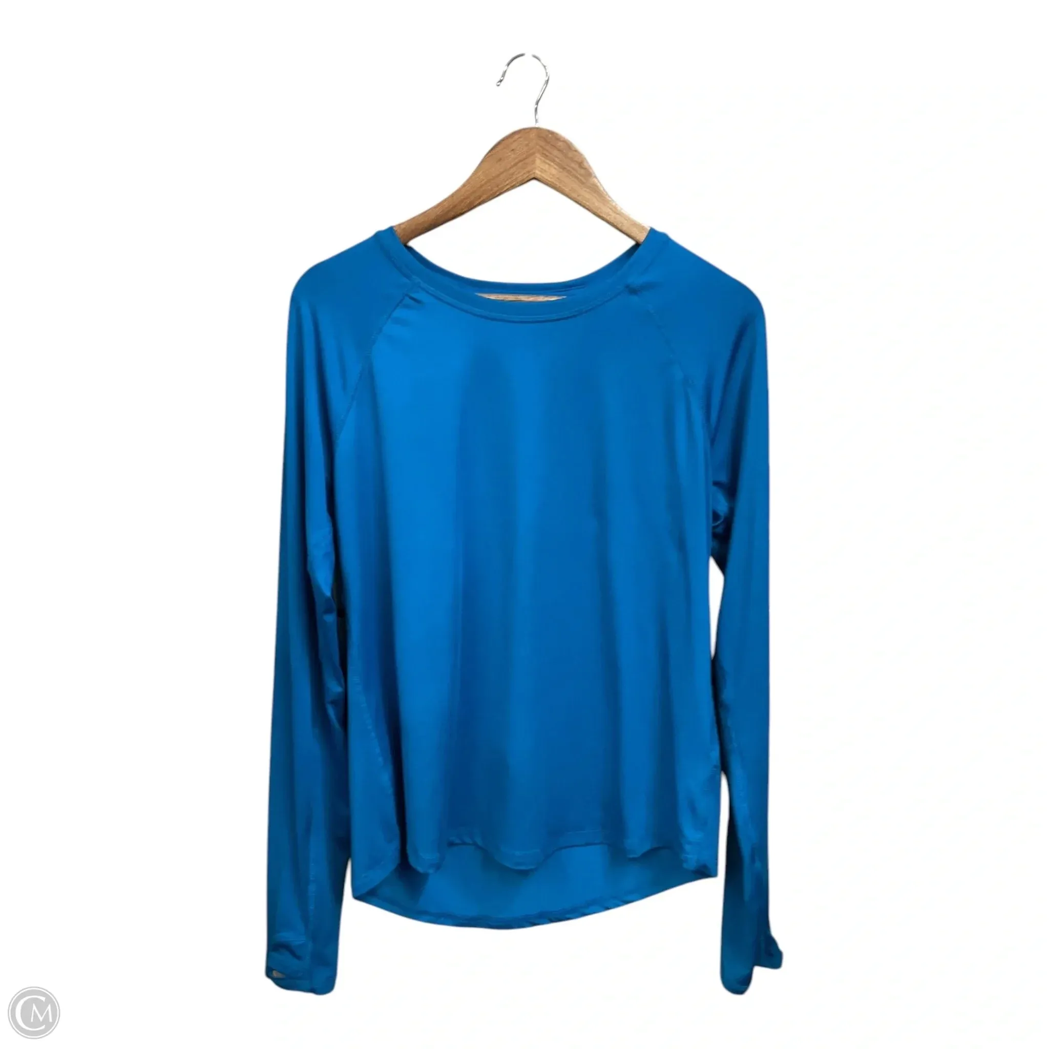 Athletic Top Long Sleeve Crewneck By Tek Gear In Blue, Size: M