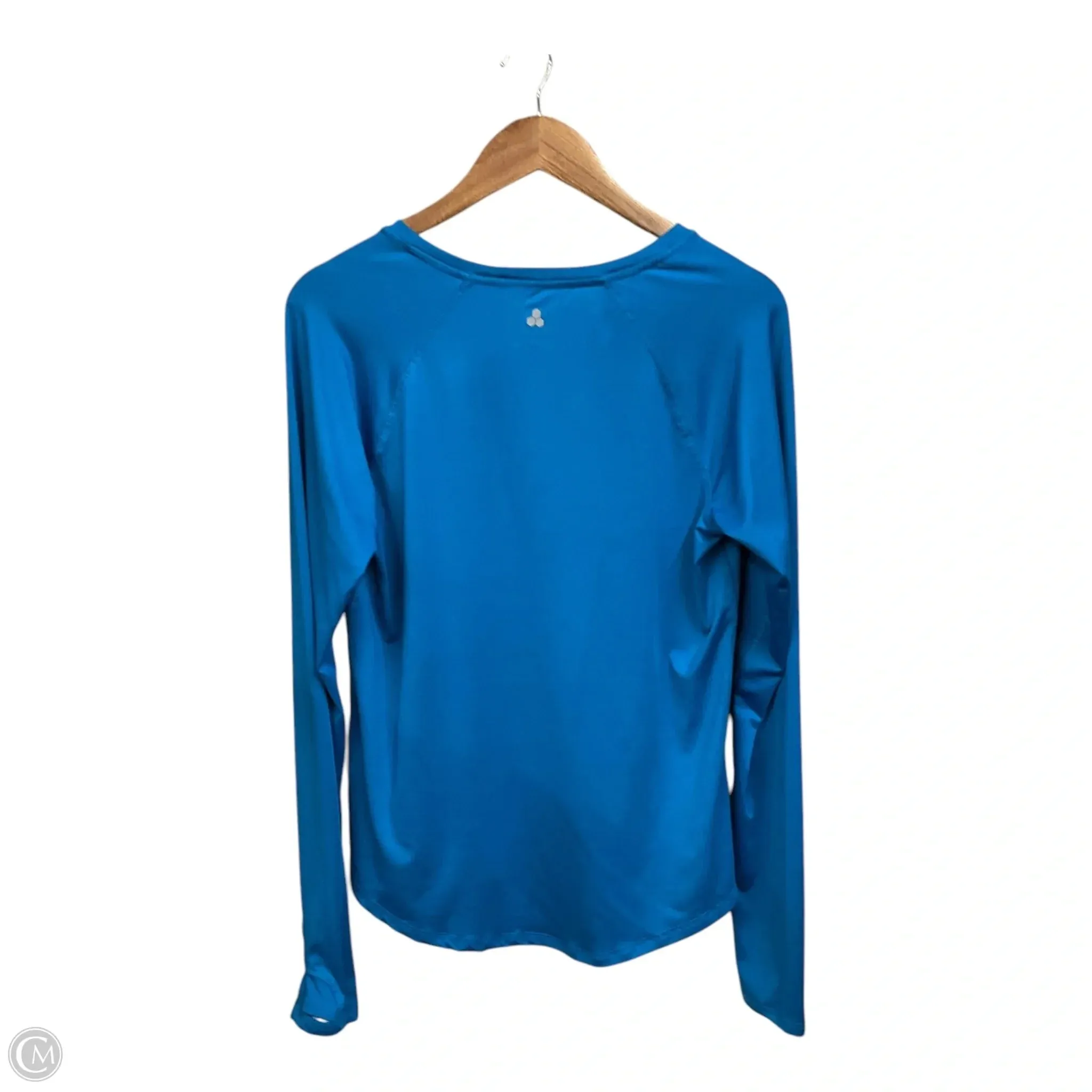 Athletic Top Long Sleeve Crewneck By Tek Gear In Blue, Size: M