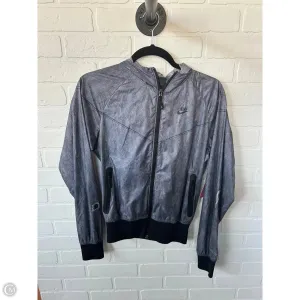 Athletic Top Long Sleeve Hoodie By Nike In Grey, Size: S