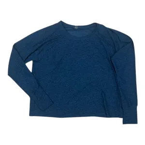 Athletic Top Ls Crewneck By Beyond Yoga In Blue, Size:M
