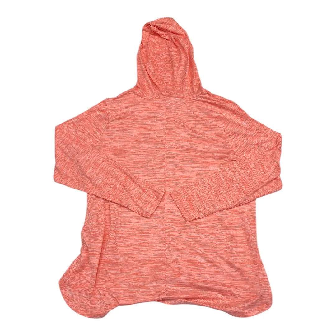 Athletic Top Ls Hoodie By Livi Active In Orange, Size:1X