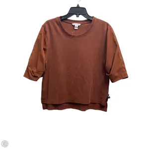 Athletic Top Short Sleeve By Athleta In Brown, Size: S