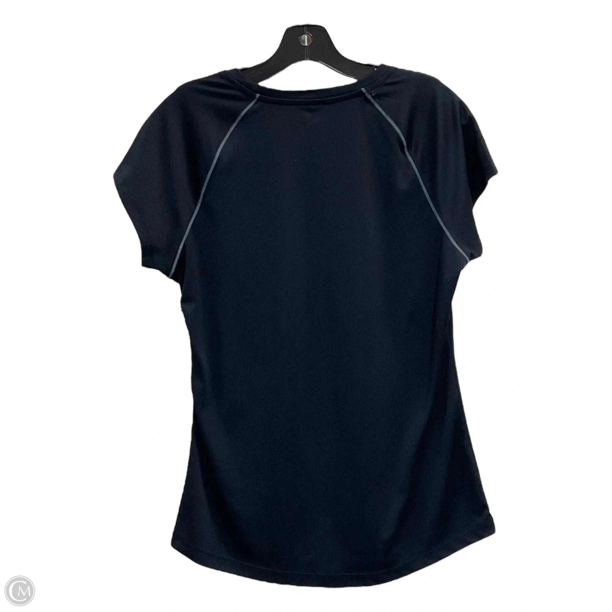 Athletic Top Short Sleeve By Champion In Black, Size: L