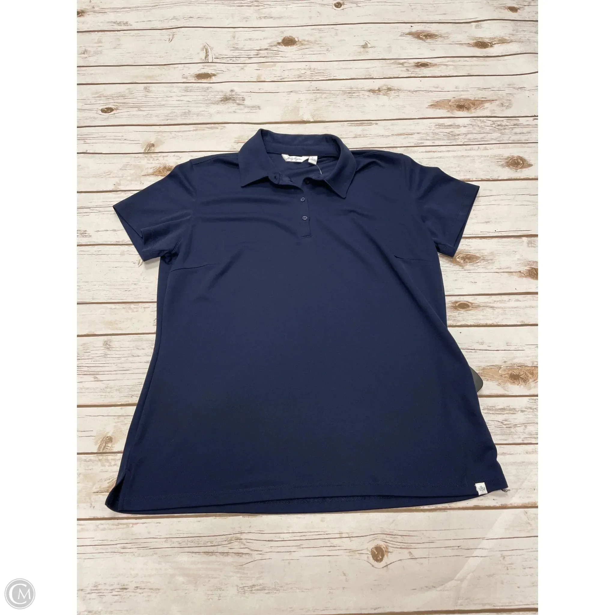 Athletic Top Short Sleeve By Lady Hagen In Navy, Size: L