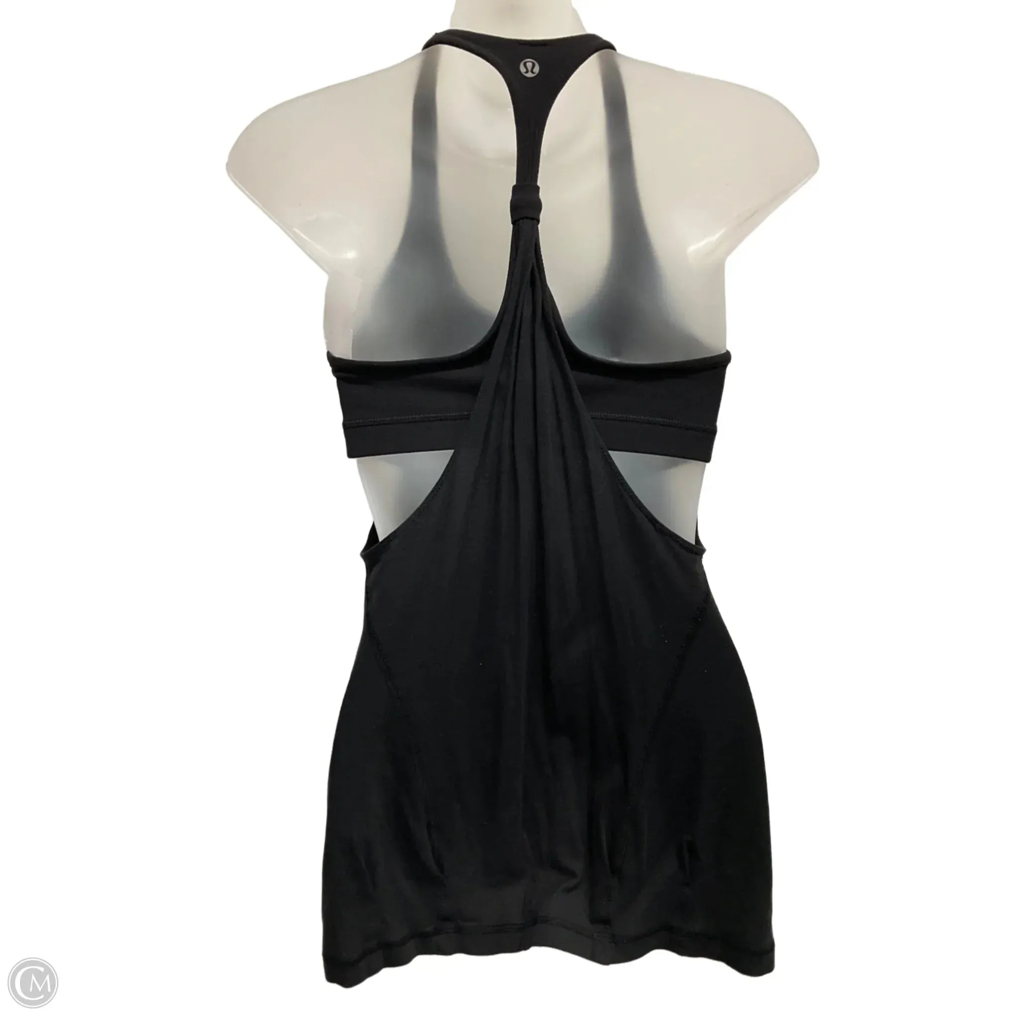Athletic Top Short Sleeve By Lululemon In Black, Size: M
