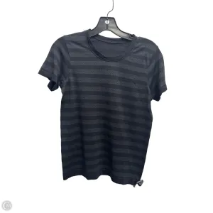Athletic Top Short Sleeve By Lululemon In Black, Size: S