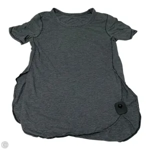 Athletic Top Short Sleeve By Lululemon In Grey, Size: S