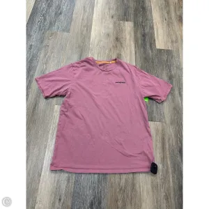 Athletic Top Short Sleeve By Patagonia In Pink, Size: S