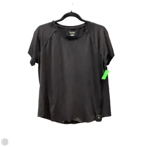 Athletic Top Short Sleeve By Tek Gear In Black, Size: L
