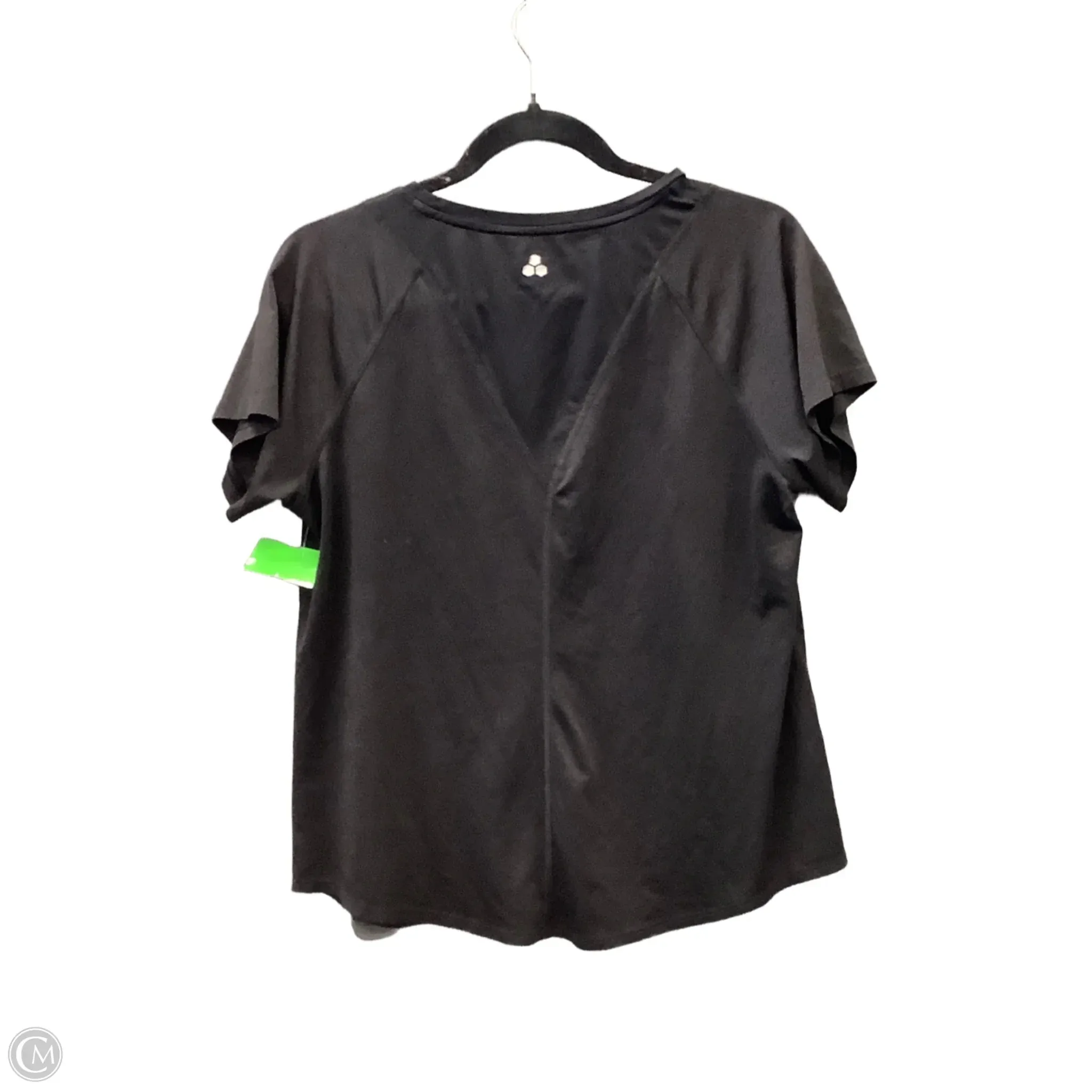 Athletic Top Short Sleeve By Tek Gear In Black, Size: L