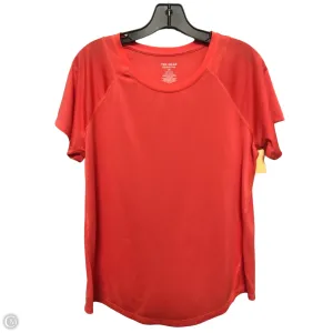 Athletic Top Short Sleeve By Tek Gear In Orange, Size: M