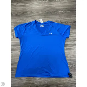 Athletic Top Short Sleeve By Under Armour In Blue, Size: Xl