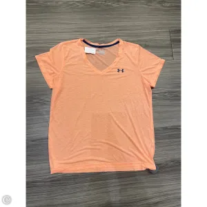 Athletic Top Short Sleeve By Under Armour In Orange, Size: Xl