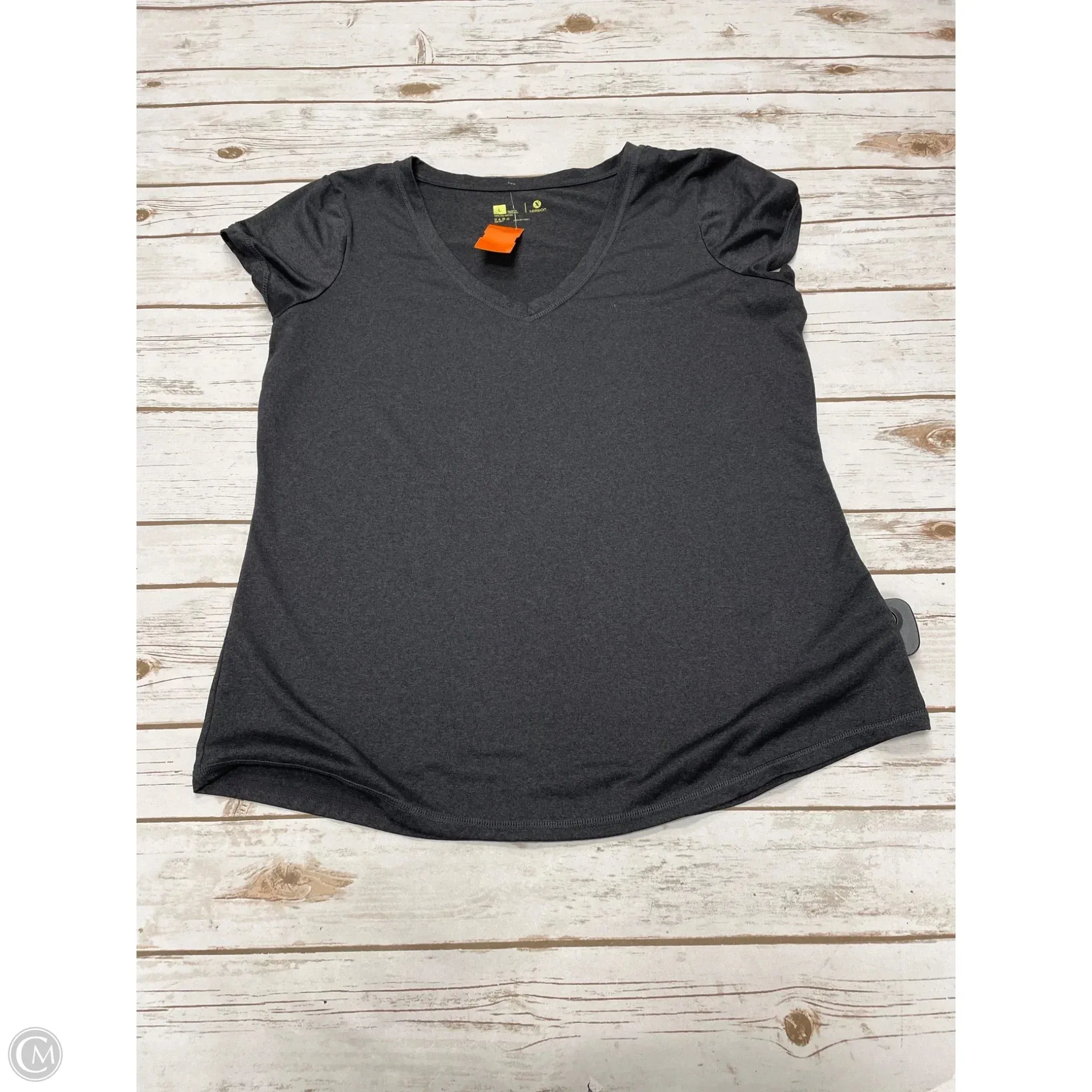 Athletic Top Short Sleeve By Xersion In Grey, Size: L