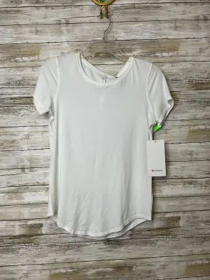 Athletic Top Ss By Lululemon In White, Size:4