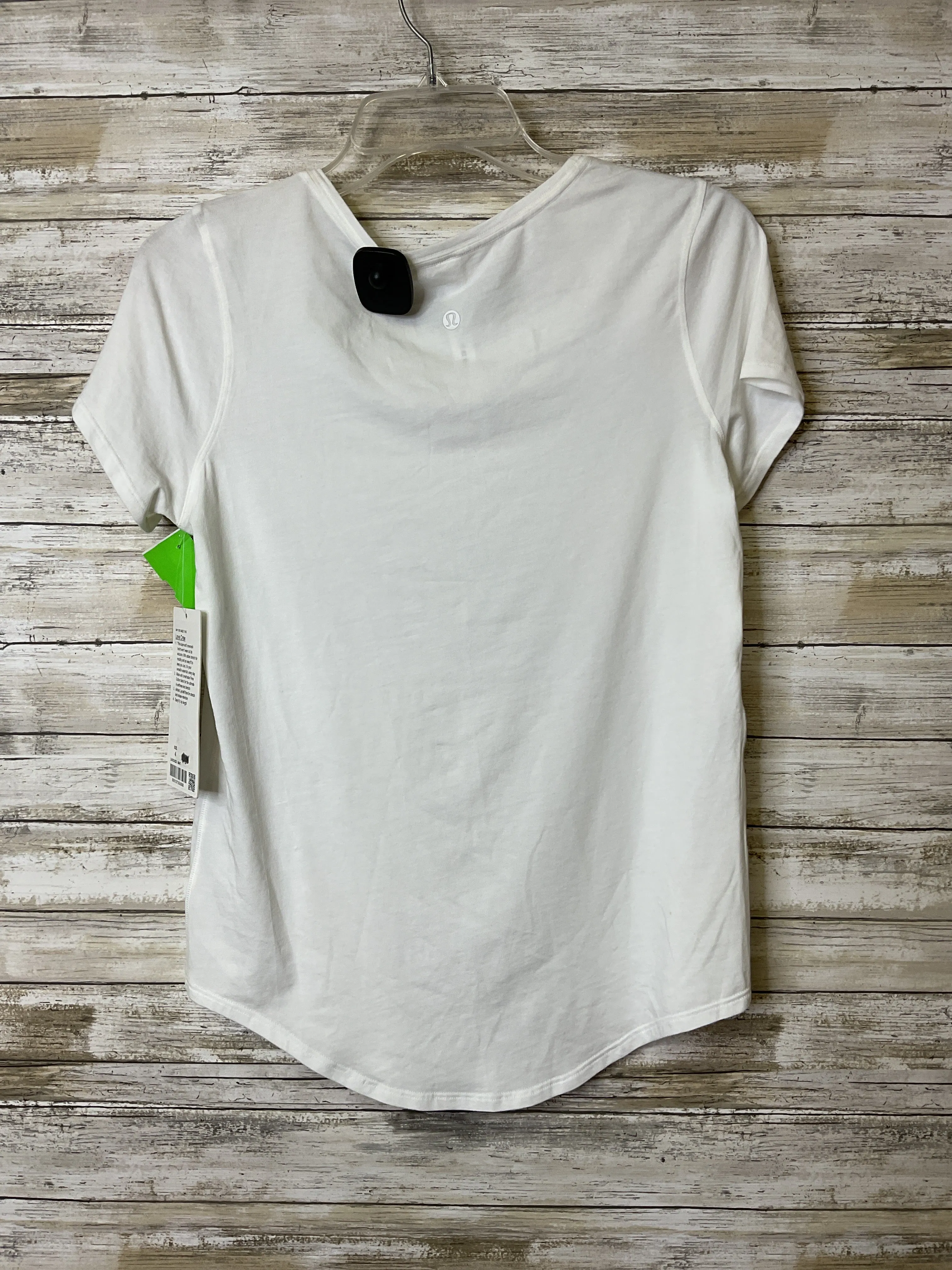 Athletic Top Ss By Lululemon In White, Size:4