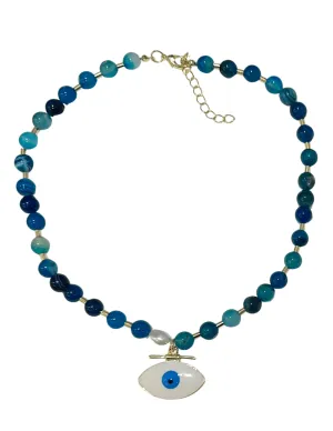 Austin Blaze Beaded Evil Eye Necklace
