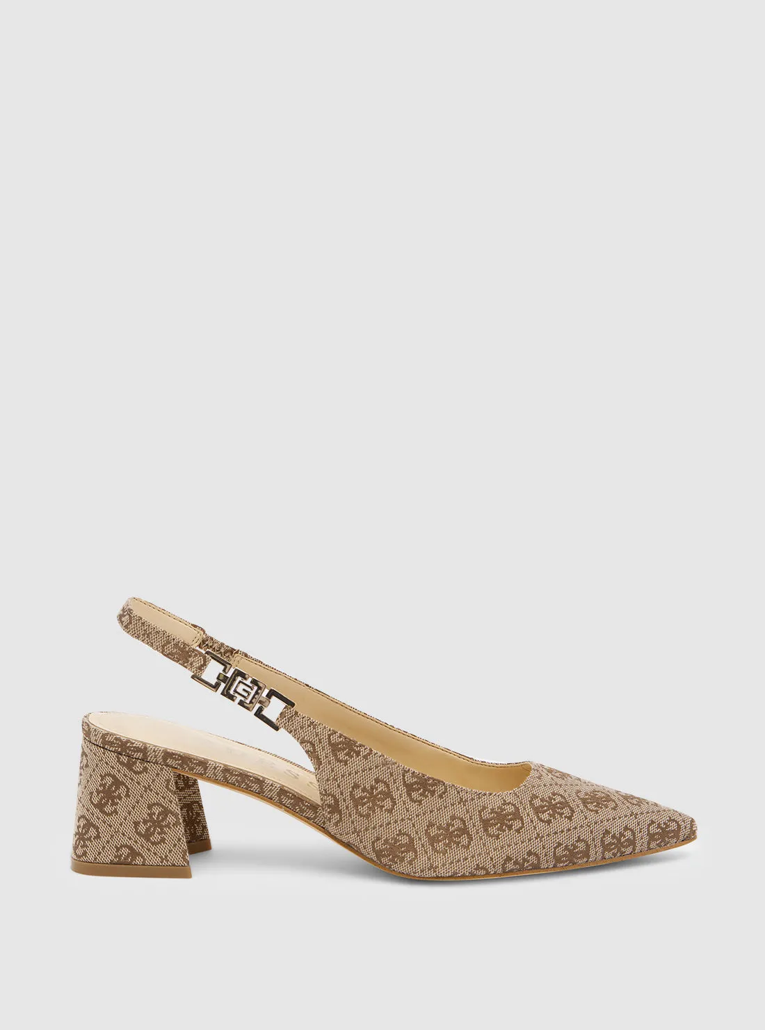 Beige Logo Zabela Sling Back Heel Guess