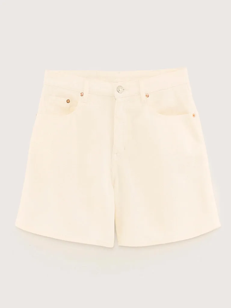Bellerose Pactol Denim Shorts in White