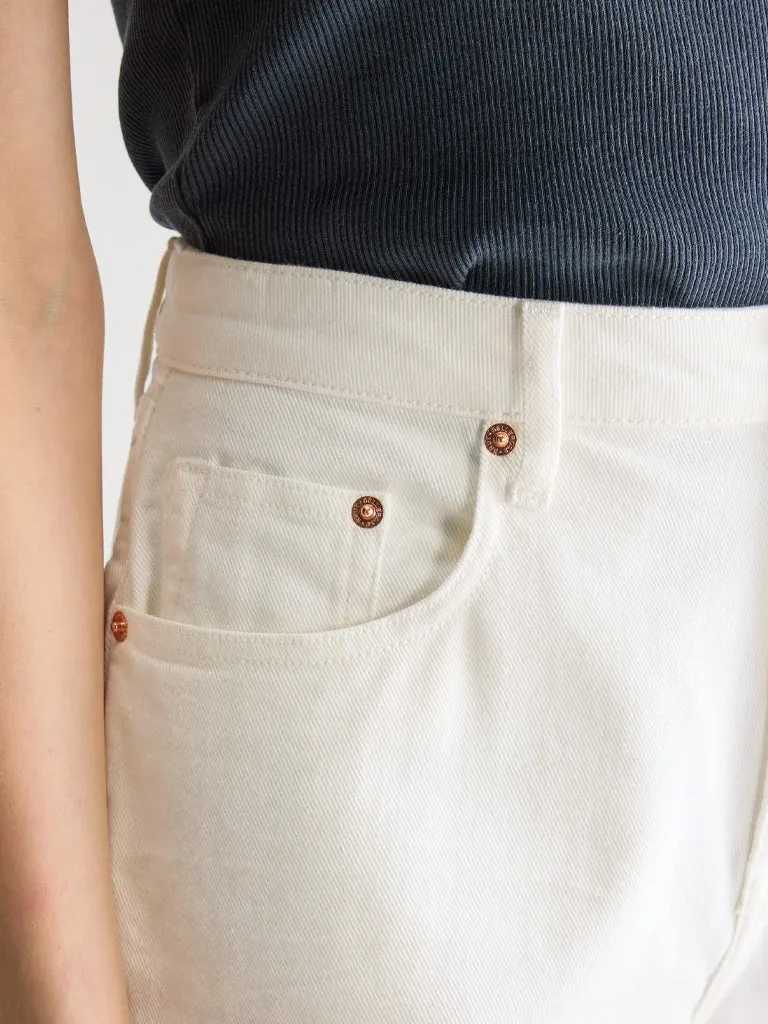 Bellerose Pactol Denim Shorts in White