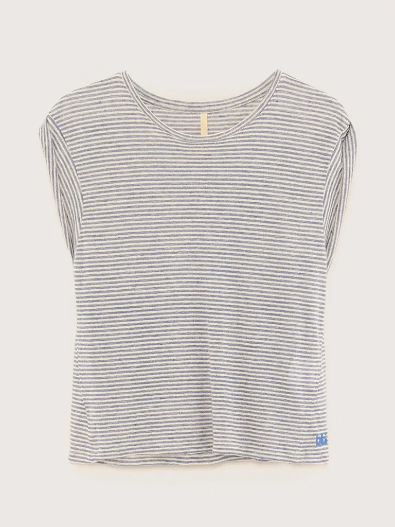 Bellerose Vlyn Stripe T-Shirt in Blue