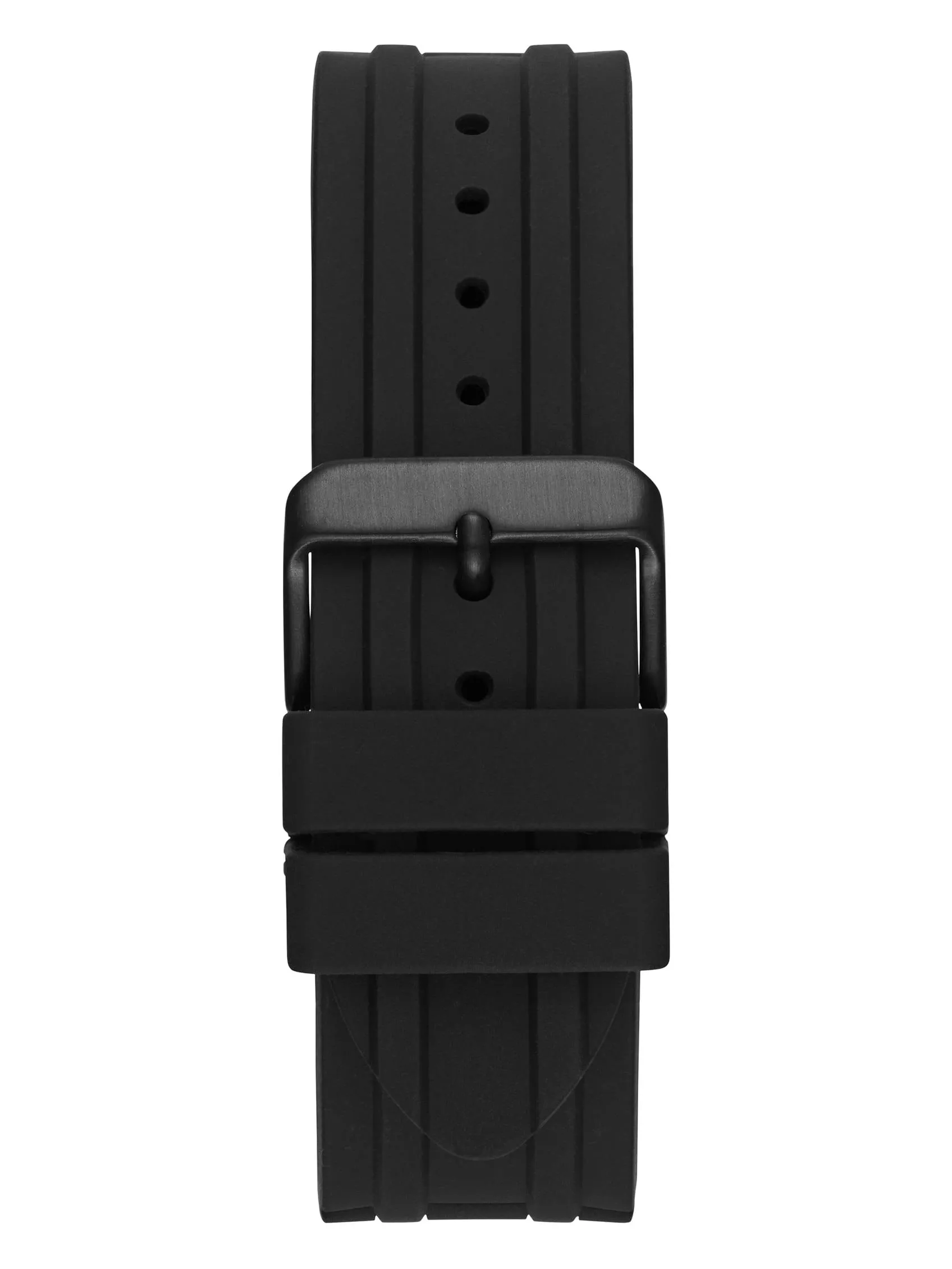 Black And Rose Gold-Tone Silicone Watch