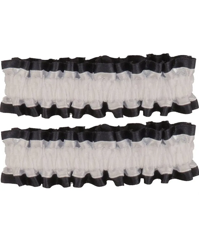 Black and White Garters or Armbands