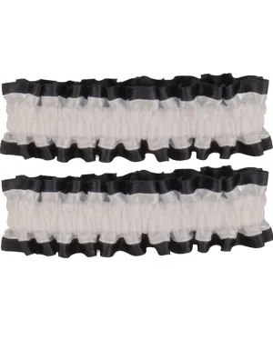 Black and White Garters or Armbands