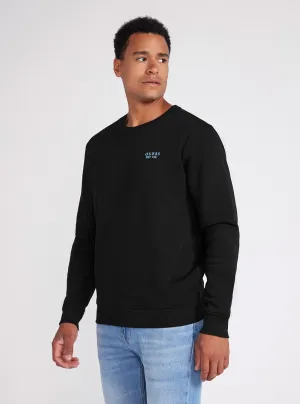 Black Back Geo-Metric Logo Print Jumper Guess