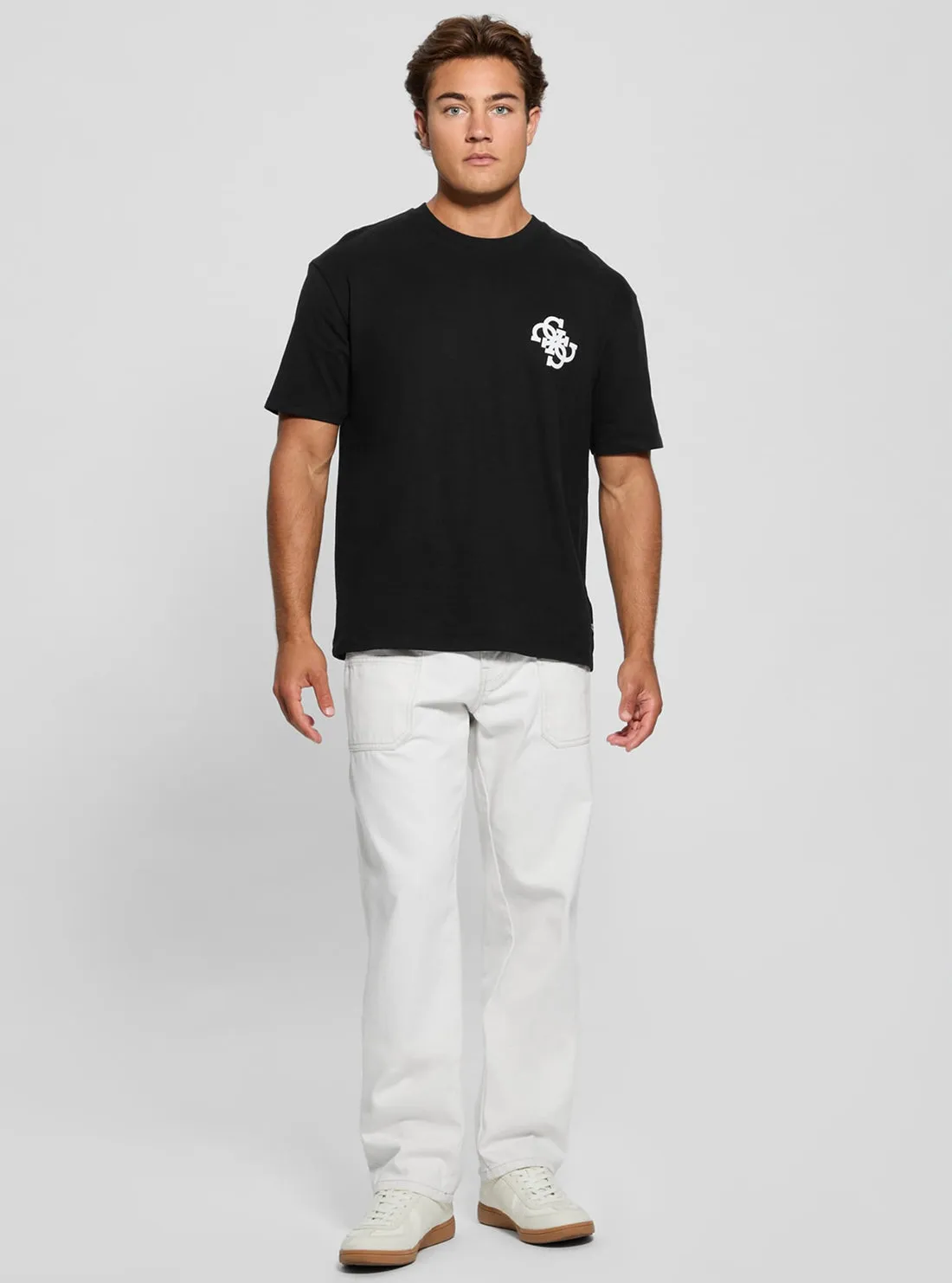 Black Bandana Applique T-Shirt Guess