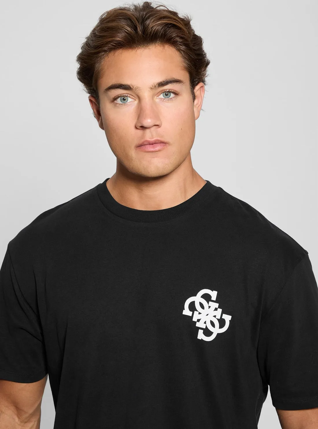 Black Bandana Applique T-Shirt Guess