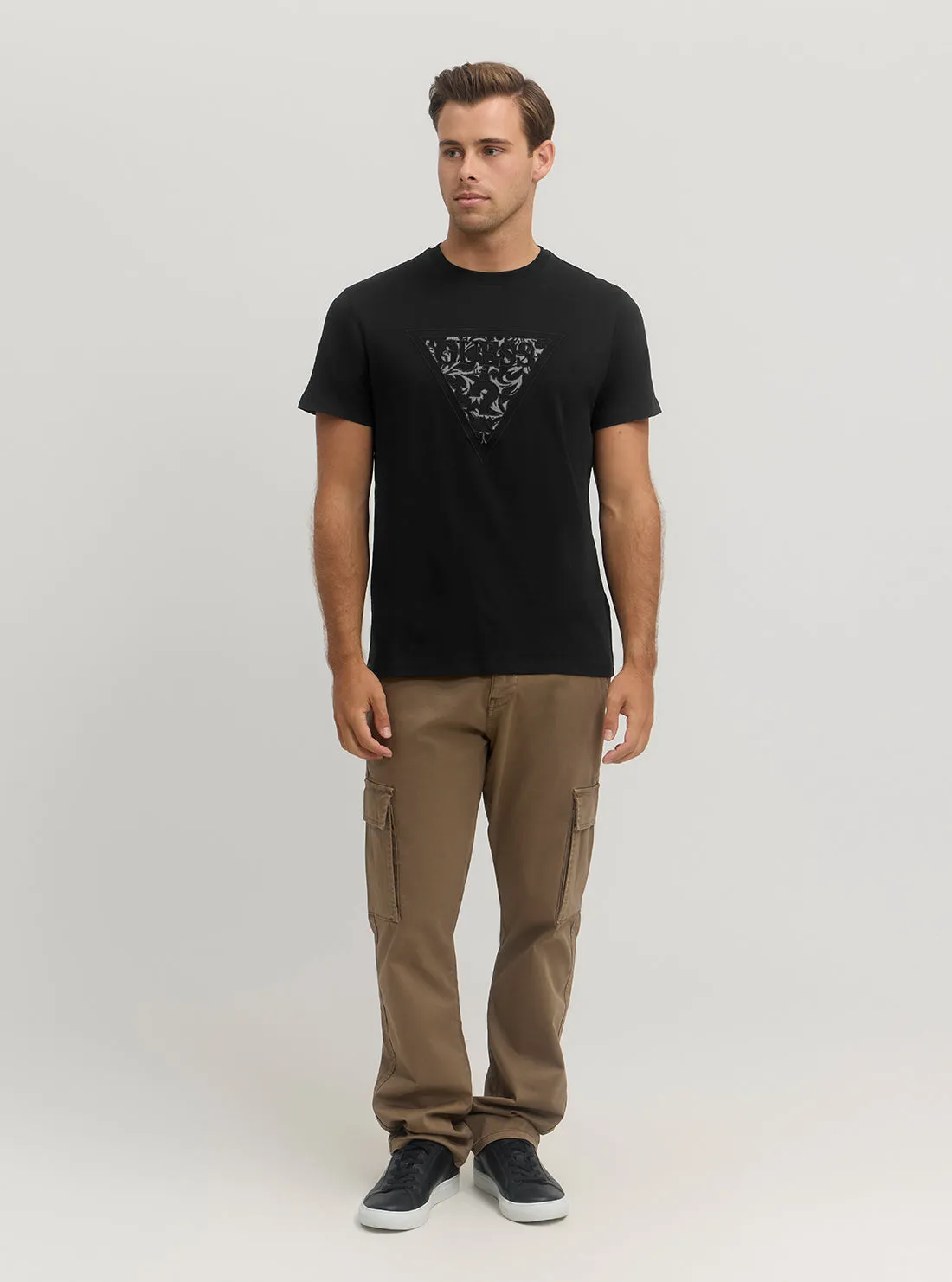 Black Embroidered T-Shirt Guess