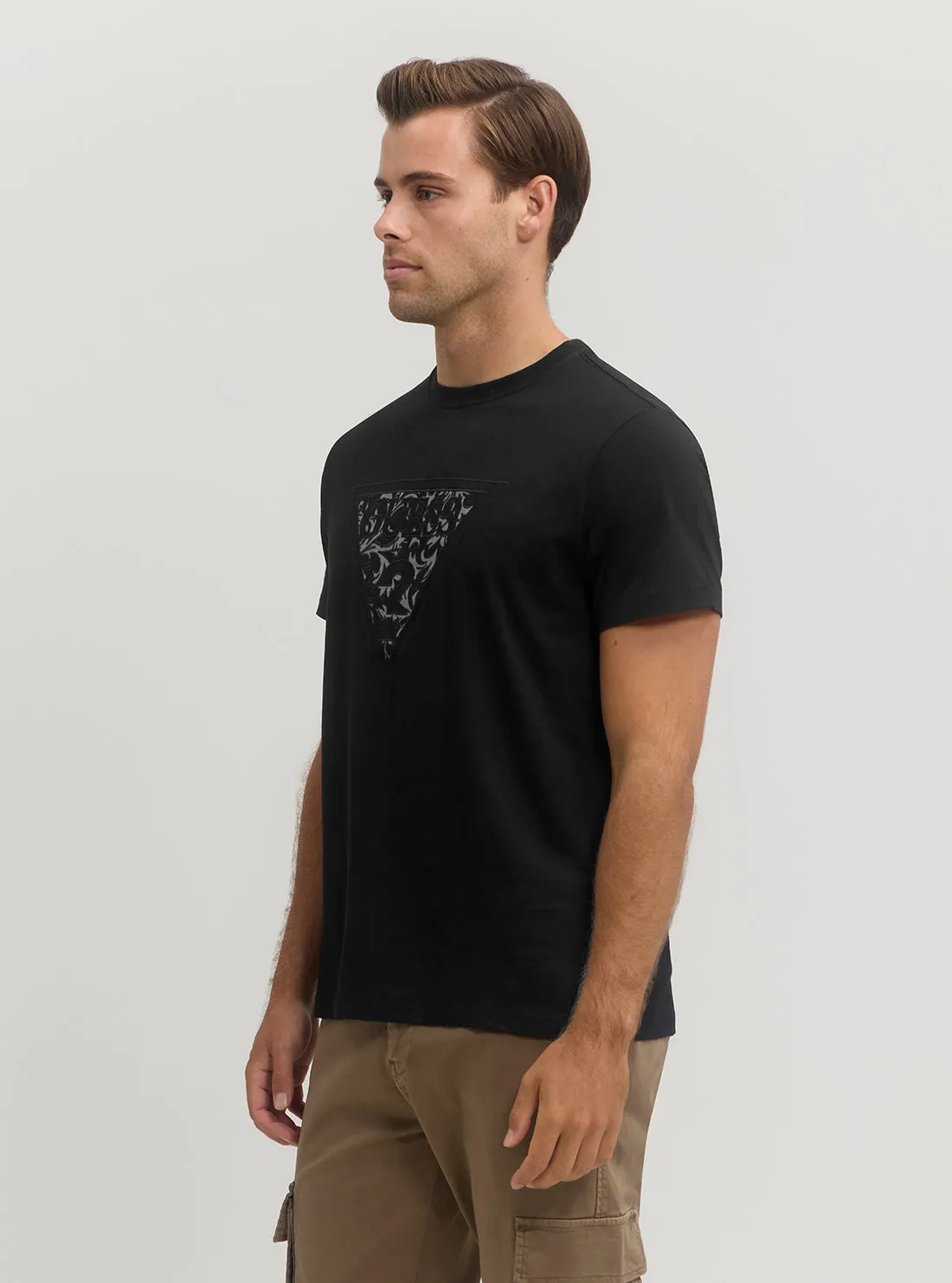Black Embroidered T-Shirt Guess