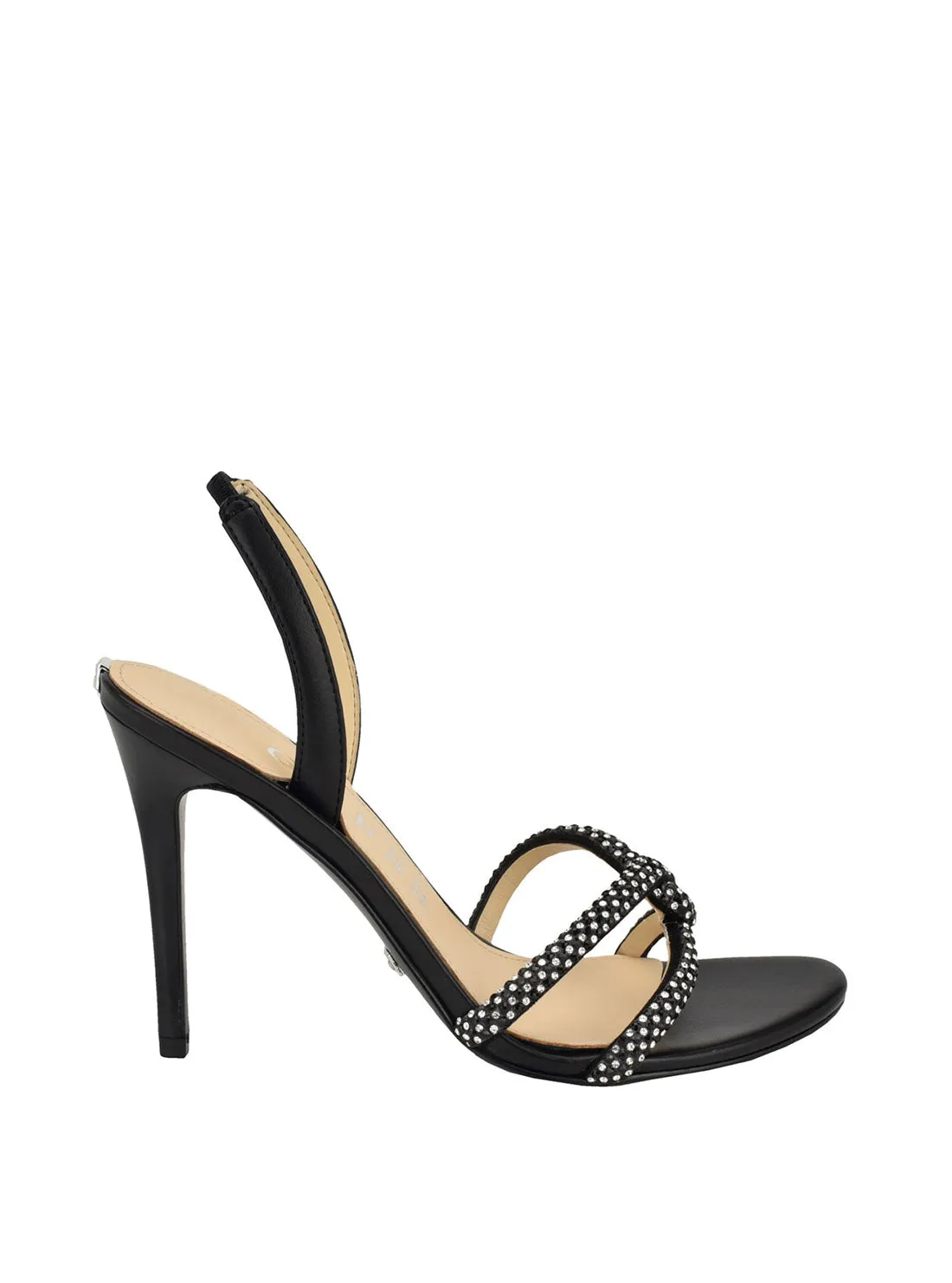 Black Meomis Strappy Stiletto Heels Guess