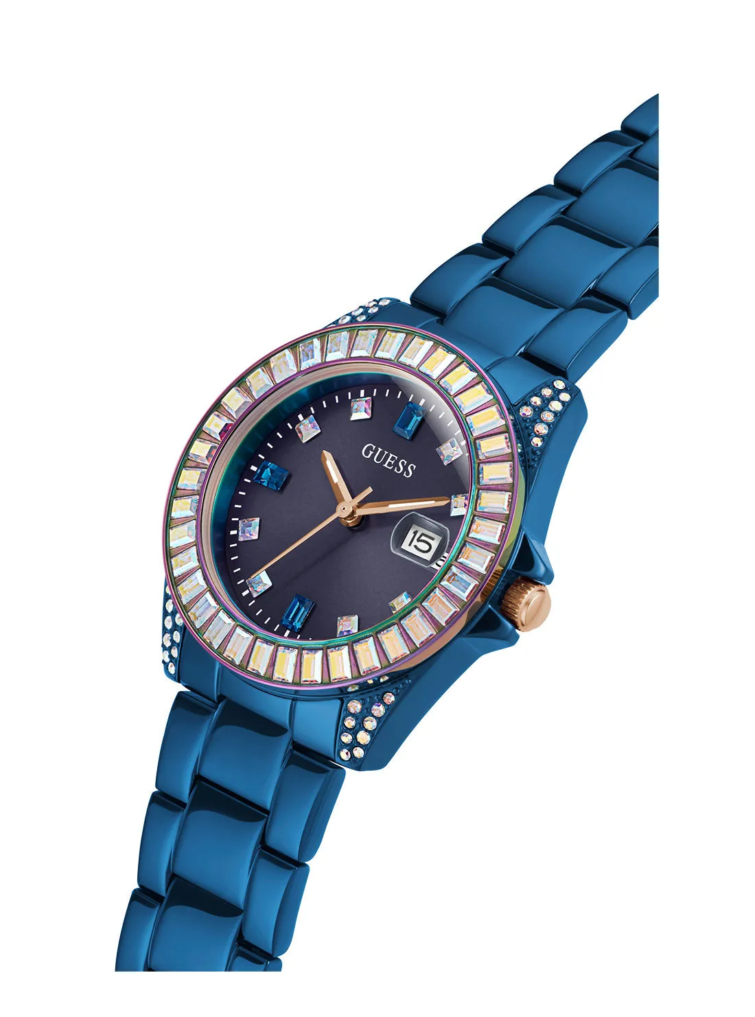 Blue Crystal Opaline Watch Guess