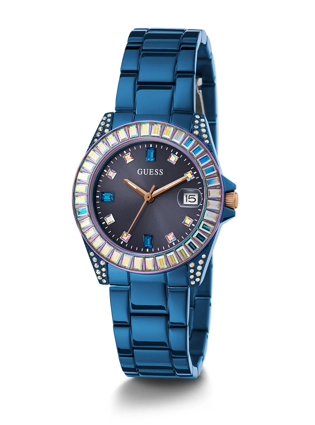 Blue Crystal Opaline Watch Guess