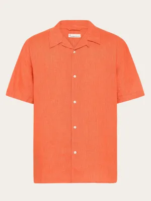 Box fit short sleeved linen shirt - Langoustino Knowledge Cotton