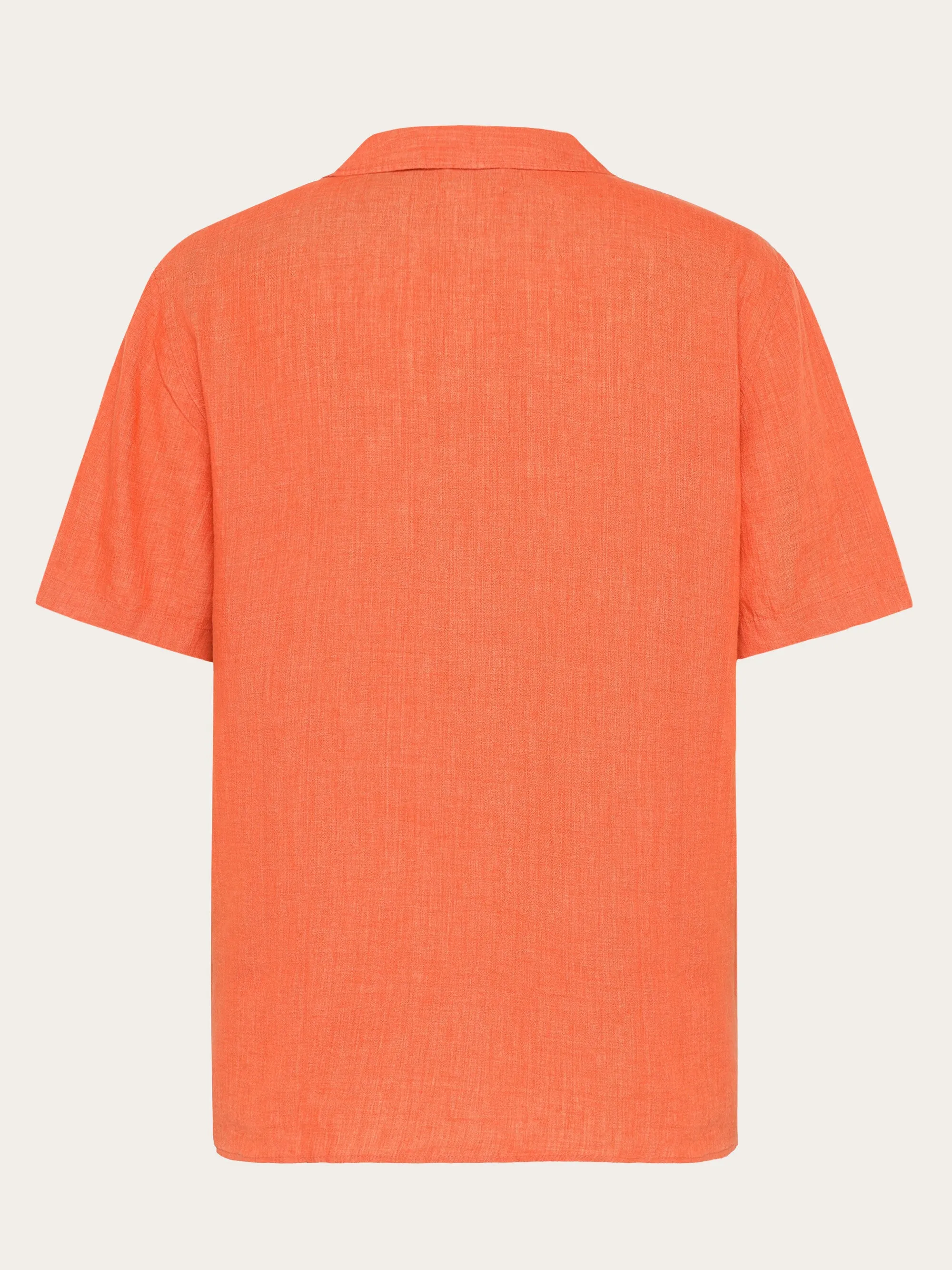 Box fit short sleeved linen shirt - Langoustino Knowledge Cotton