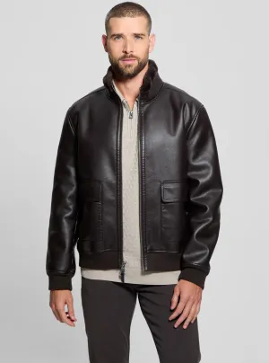 Brown Ryder Bonded Jacket Guess
